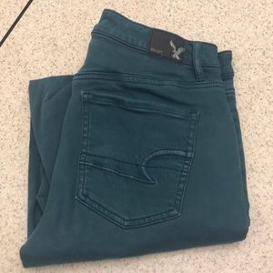 American Eagle Sky high Jeggings in teal